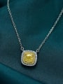 thumb 925 Sterling Silver High Carbon Diamond Geometric Luxury Necklace 0