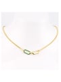 thumb 925 Sterling Silver Cubic Zirconia Geometric Minimalist Necklace 1