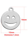 thumb Stainless steel Face Charm Height : 14 mm , Width: 12 mm 1