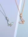 thumb 925 Sterling Silver Shell Butterfly Minimalist Necklace 0