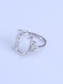 thumb 925 Sterling Silver 18K White Gold Plated Geometric Ring Setting Stone size: 9*11 12*14 12*16 13*18 15*20mm 1