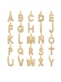 thumb Brass Cubic Zirconia Micro Inlay Letter Pendant 1