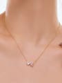 thumb 925 Sterling Silver Cubic Zirconia Bowknot Dainty Necklace 2