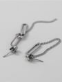 thumb 925 Sterling Silver Tassel Vintage Asymmetric Chain Drop Earring 2