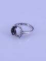 thumb 925 Sterling Silver Geometric Ring Setting Stone size: 10*12mm 1