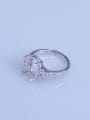 thumb 925 Sterling Silver 18K White Gold Plated Round Ring Setting Stone size: 9*11mm 1