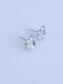thumb 925 Sterling Silver Round Earring Setting Stone size: 5*5 6*6 7*7MM 1