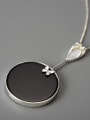 thumb 925 Sterling Silver Shell Round Dainty Pendant 2