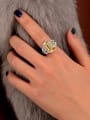 thumb 925 Sterling Silver High Carbon Diamond Pink Geometric Ring 1