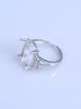 thumb 925 Sterling Silver 18K White Gold Plated Oval Ring Setting Stone size: 9*11 11*13 11*14 12*16 13*18 14*19MM 1