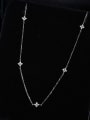 thumb 925 Sterling Silver Cubic Zirconia Star Dainty Necklace 2
