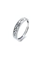 thumb 925 Sterling Silver Embossed Texture Vintage Band Ring 0