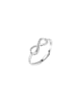 thumb 925 Sterling Silver Cubic Zirconia Bowknot Dainty Band Ring 0