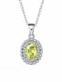 thumb 925 Sterling Silver Cubic Zirconia Geometric Statement Necklace 0