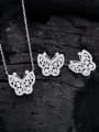 thumb 925 Sterling Silver Cubic Zirconia Butterfly Luxury Necklace 2