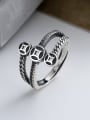 thumb 925 Sterling Silver Coin Vintage Stackable Ring 2