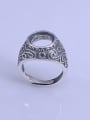 thumb 925 Sterling Silver Round Ring Setting Stone size: 11*11mm 0