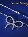 thumb 925 Sterling Silver High Carbon Diamond Dainty Necklace 1