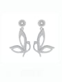 thumb 925 Sterling Silver Cubic Zirconia Butterfly Luxury Cluster Earring 3