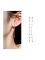 thumb Stainless steel Bead Geometric Minimalist Threader Earring 1