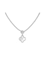 thumb 925 Sterling Silver Shell Clover Dainty Necklace 3