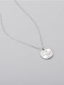thumb 925 Sterling Silver Round Letter Minimalist Necklace 3