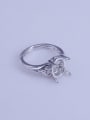 thumb 925 Sterling Silver 18K White Gold Plated Heart Ring Setting Stone size: 8*10mm 2