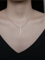 thumb 925 Sterling Silver Geometric Minimalist Link Necklace 1