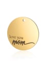thumb Stainless steel Gold Plated Message Charm Diameter : 22 mm 0