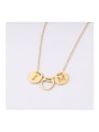 thumb Stainless steel Gold Letter Minimalist Necklace 0