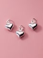 thumb S925 silver electroplating color retention three-dimensional with word printed love peach heart pendant 1