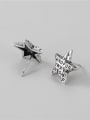 thumb 925 Sterling Silver Five-Pointed Star Vintage Stud Earring 3