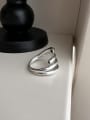 thumb 925 Sterling Silver Geometric Trend Band Ring 2