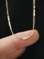 thumb 925 Sterling Silver Cubic Zirconia Irregular Dainty Necklace 2