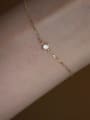 thumb 925 Sterling Silver Cubic Zirconia Round Dainty Adjustable Bracelet 1