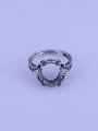 thumb 925 Sterling Silver Geometric Ring Setting Stone size: 10*12mm 0