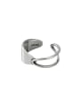 thumb 925 Sterling Silver Irregular Minimalist Band Ring 0