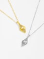 thumb 925 Sterling Silver Cubic Zirconia Geometric Minimalist Necklace 3