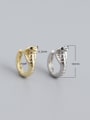 thumb 925 Sterling Silver Cubic Zirconia Snake Hip Hop Stud Earring 3