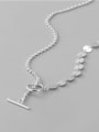 thumb 925 Sterling Silver Round Minimalist  Ot Buckle Bright Face  Necklace 1