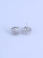 thumb 925 Sterling Silver 18K White Gold Plated Oval Earring Setting Stone size: 6*8mm 2