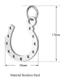 thumb Stainless steel Horseshoe Charm Height : 10 mm , Width: 17 mm 0