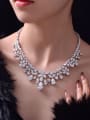 thumb 925 Sterling Silver High Carbon Diamond White Water Drop Luxury Necklace 0