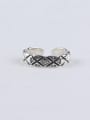 thumb 925 Sterling Silver Cubic Zirconia White Vintage Geometric Band Ring 2