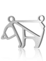 thumb Stainless steel Bear Charm Height : 21 mm , Width: 11 mm 1