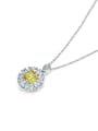 thumb 925 Sterling Silver High Carbon Diamond Flower Luxury Necklace 3