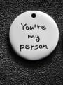 thumb Stainless steel Message Charm Diameter : 25 mm 0