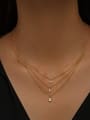 thumb 925 Sterling Silver Cubic Zirconia Geometric Trend Multi Strand Necklace 1