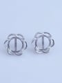 thumb 925 Sterling Silver 18K White Gold Plated Geometric Earring Setting Stone size: 10*10mm 0