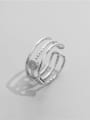 thumb 925 Sterling Silver Cubic Zirconia Geometric Minimalist Stackable Ring 2